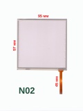 Сенсор резистивный 5 дюймов (95x97мм) N02 для панелей лифтов и стиральных машин