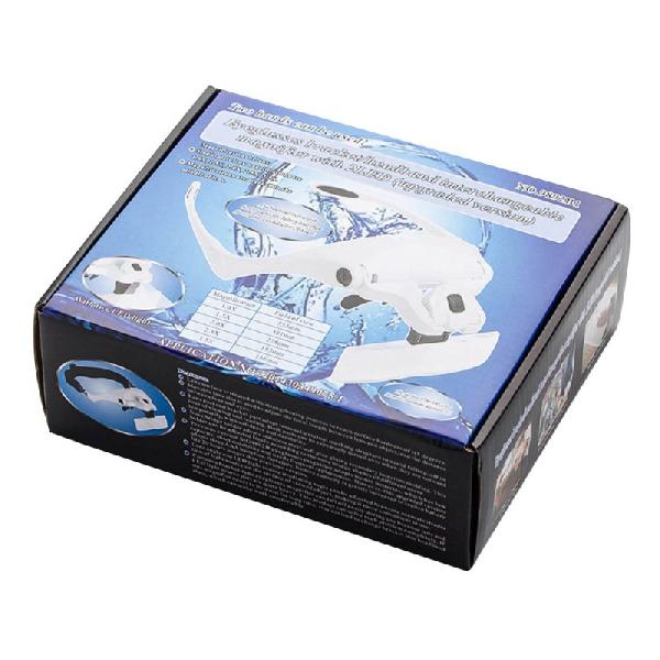 Очки монтажные с набором линз (5шт. -1.0/1.5/2.0/2.5/3.5) и подсветкой