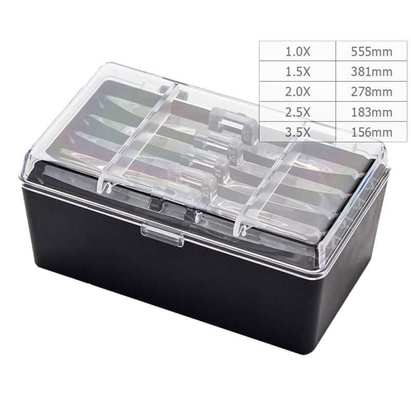 Очки монтажные с набором линз (5шт. -1.0/1.5/2.0/2.5/3.5) и подсветкой