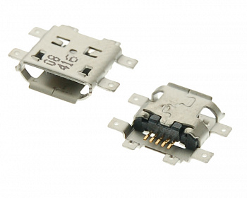 Разъем зарядки Motorola V8 (в разрез перевернутый) 5pin micro-USB, original