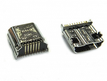 Разъем зарядки Samsung p5200/T210/T211/T2105/T231/TAB3 micro-USB 11pin ( на плату прямой), Original