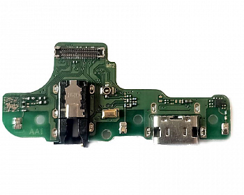 Шлейф Samsung A20s / A207, плата зарядки с микрофоном, original ver.M12